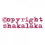 Logo der Band "copyright shakalaka". Zweizeiliger Schriftzug. oben "copyright", darunter "shakalaka", der Buchstabe 's' in Folm eines Klammeraffen.