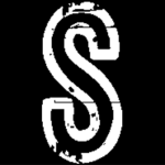Logo der Band "Skyback", Buchstabe "S" auf einfachem Hintergund